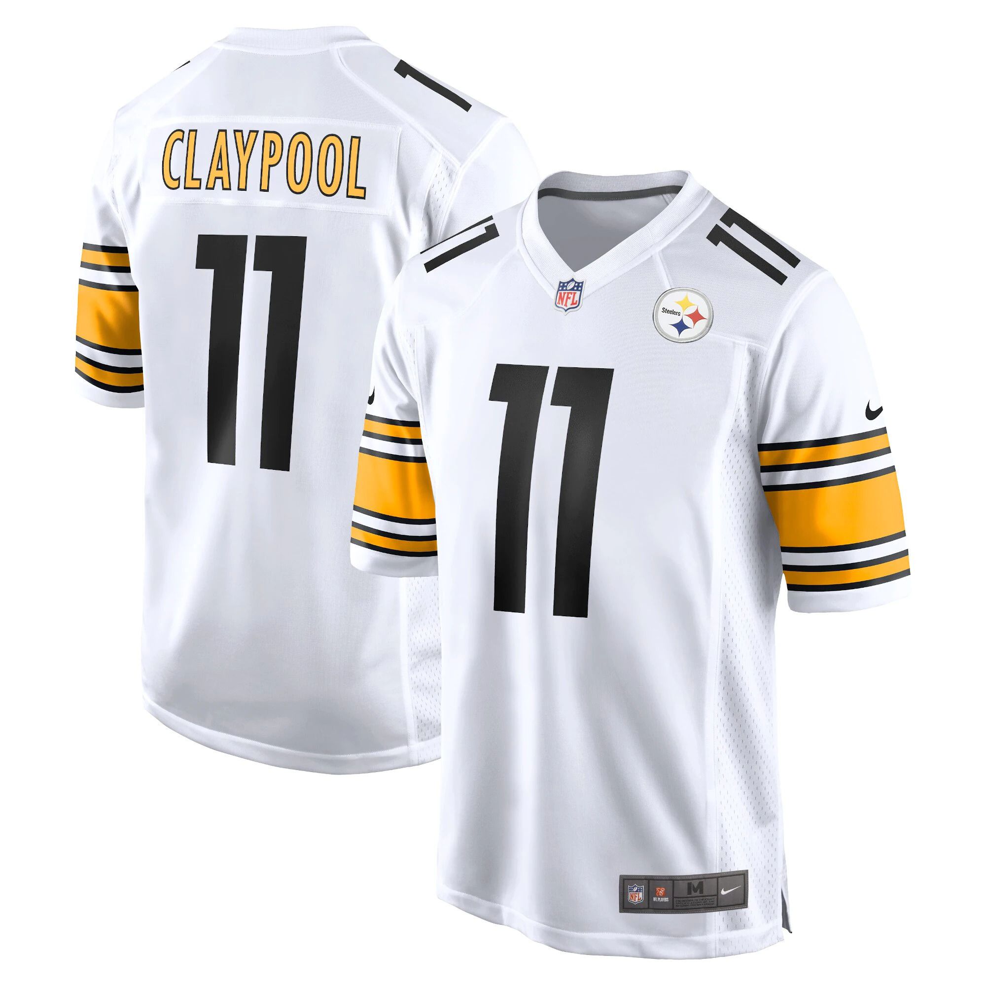Men Pittsburgh Steelers #11 Chase Claypool Nike White Game Team NFL Jersey